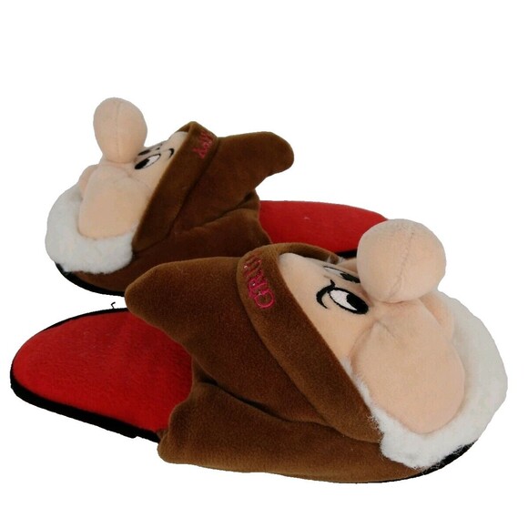Vintage Walt Disney Grumpy Snow-White Seven Dwarfs House Slippers Medium - Picture 6 of 7